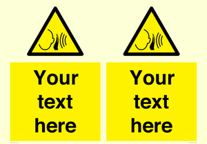 Custom warning sudden loud noise